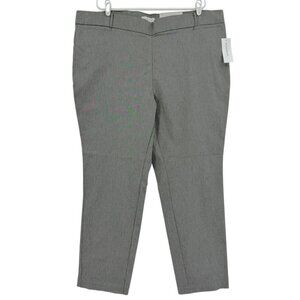 Liz Claiborne Women Amy Pull-on Straight Mid-Rise Charcoal Heather Pants 24W NWT
